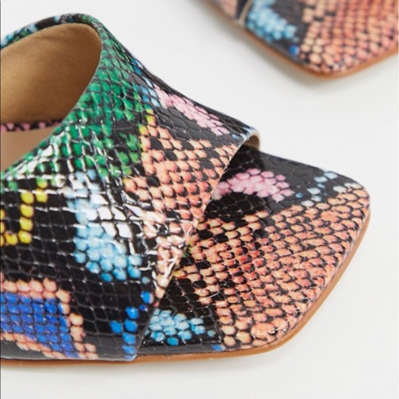 Steve Madden Multicolor Snake Print Heels - Picture 4 of 5